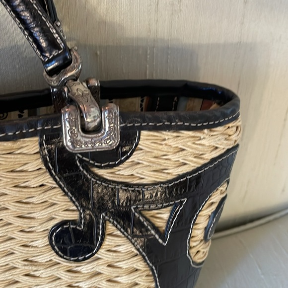 Brighton Straw With Leather Trim Shoulder/Tote Bag - Picture 2 of 13